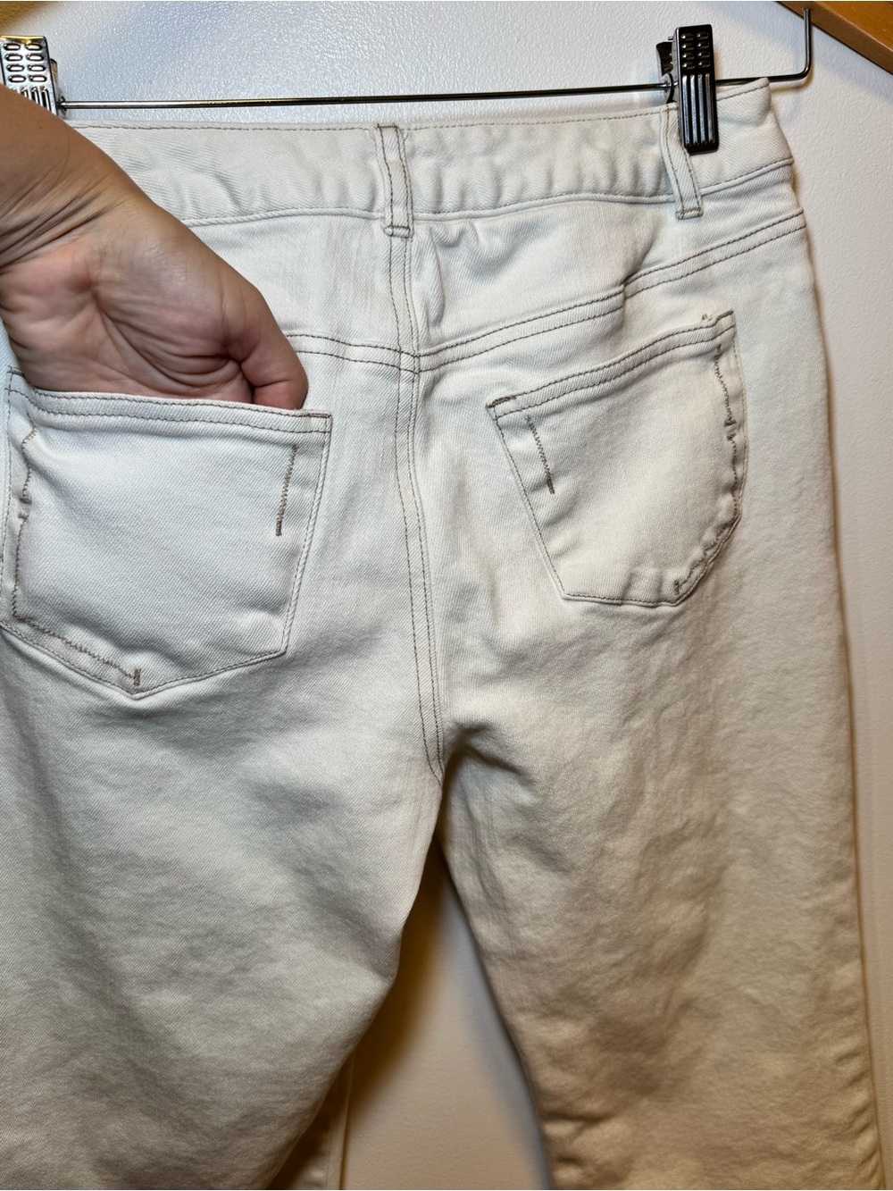 J. Jill White Boot Cut High-Rise Stretch Jeans Size 4P - Picture 3 of 16